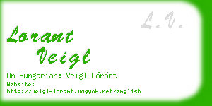lorant veigl business card