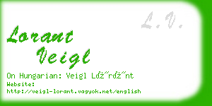 lorant veigl business card